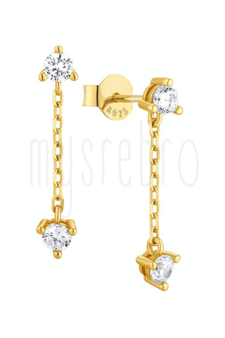 Kolczyki wiszące kreski