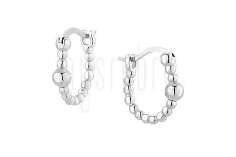 Kolczyki koła z kuleczek