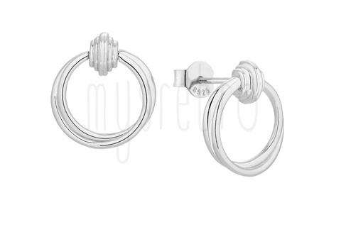 Kolczyki koła z supełkiem