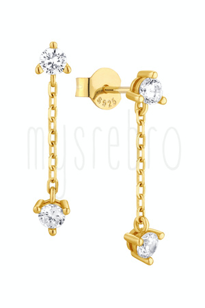 Kolczyki wiszące kreski