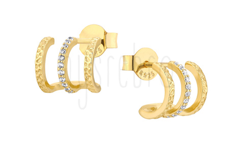 Kolczyki potrójne z grawerem