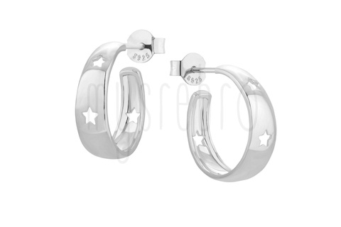 Kolczyki koła z gwiazdkami