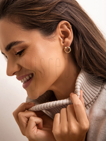 Kolczyki koła z supełkiem