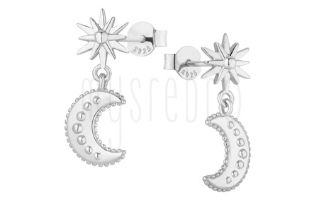 Kolczyki gwiazdka i księżyc