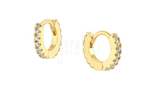 Kolczyki do helixa z białymi cyrkoniami