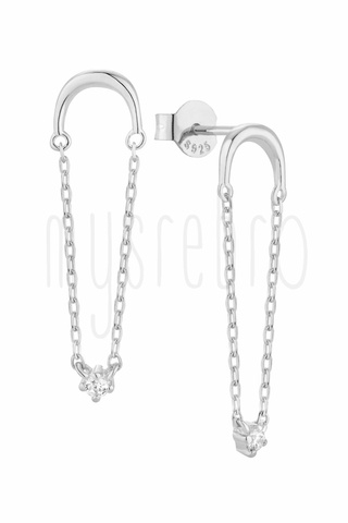 Kolczyki podkowy z cyrkonią