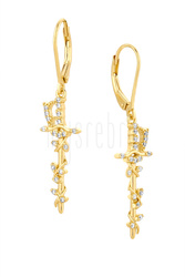 Kolczyki szabelki z cyrkoniami