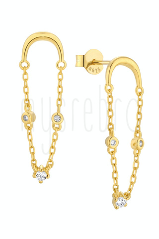 Kolczyki wiszące z cyrkoniami