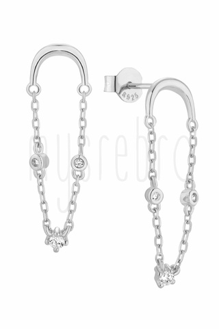 Kolczyki wiszące z cyrkoniami