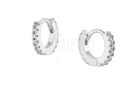 Kolczyki do helixa z białymi cyrkoniami