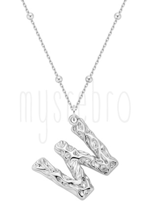 Naszyjnik z literką W