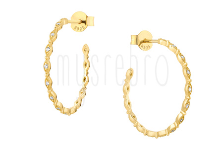 Kolczyki ażurowe koła z cyrkoniami