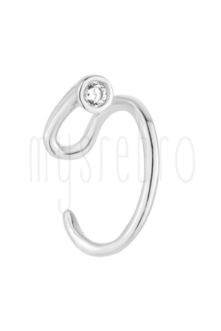 Nausznica podwójna z cyrkonią