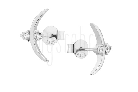 Kolczyki łuki z cyrkoniami