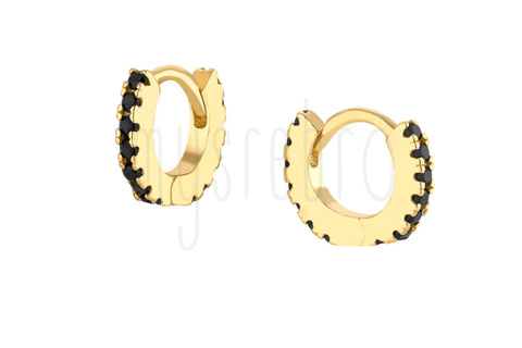 Kolczyki do helixa z czarnymi cyrkoniami