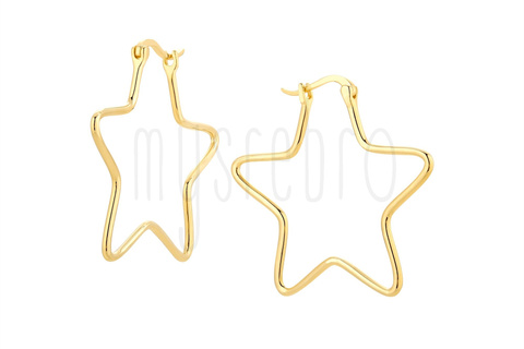 Kolczyki duże gwiazdy