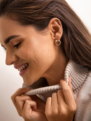 Kolczyki koła z supełkiem