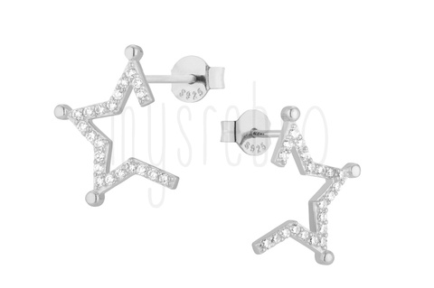 Kolczyki gwiazdki otwarte