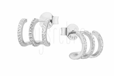 Kolczyki potrójne z grawerem