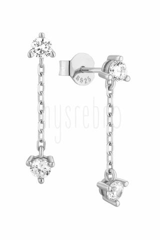 Kolczyki wiszące kreski