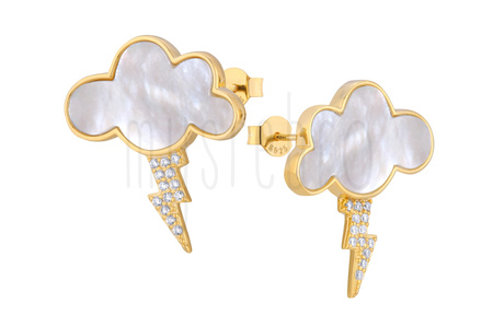 Kolczyki piorun za chmurą