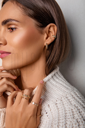 Kolczyki koła z grawerem