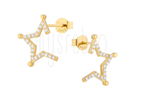 Kolczyki gwiazdki otwarte