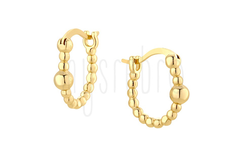 Kolczyki koła z kuleczek