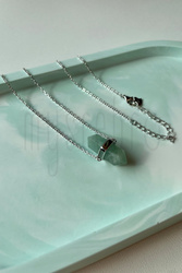 Naszyjnik z zielonym akwamarynem