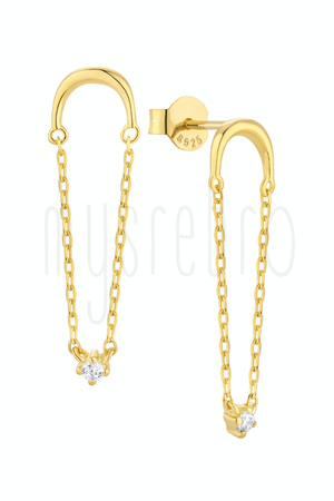 Kolczyki podkowy z cyrkonią