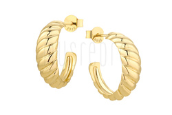 Kolczyki koła z grawerem