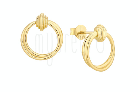 Kolczyki koła z supełkiem