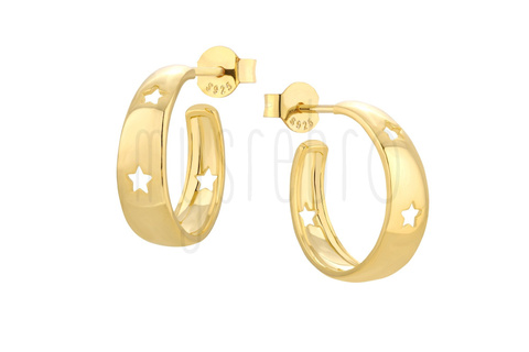 Kolczyki koła z gwiazdkami