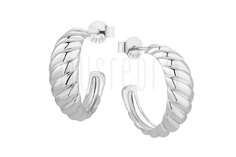 Kolczyki koła z grawerem