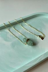 Naszyjnik z zielonym akwamarynem