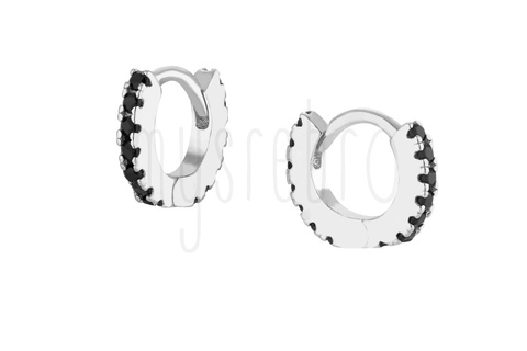 Kolczyki do helixa z czarnymi cyrkoniami