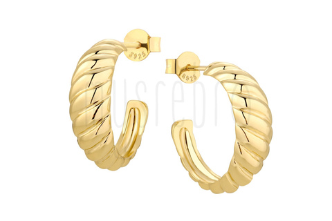 Kolczyki koła z grawerem